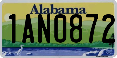 AL license plate 1AN0872