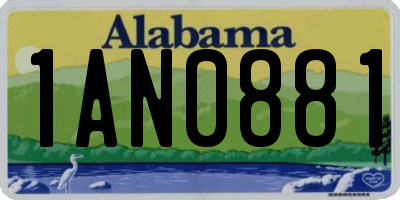 AL license plate 1AN0881