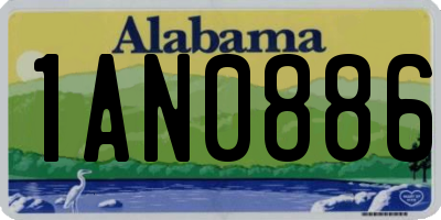 AL license plate 1AN0886