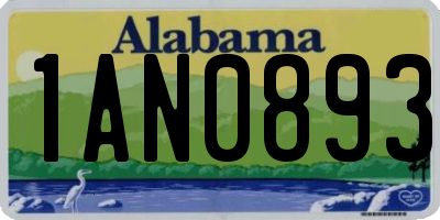 AL license plate 1AN0893