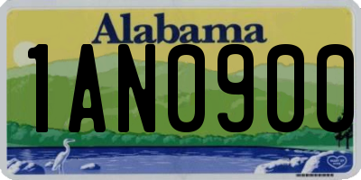 AL license plate 1AN0900