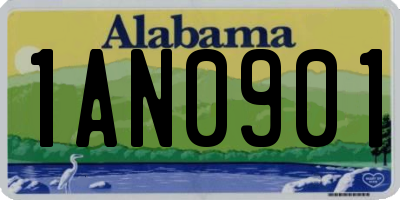 AL license plate 1AN0901