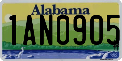 AL license plate 1AN0905