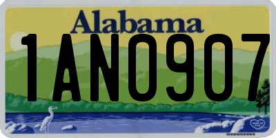 AL license plate 1AN0907