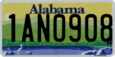 AL license plate 1AN0908