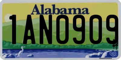 AL license plate 1AN0909