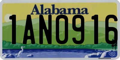 AL license plate 1AN0916
