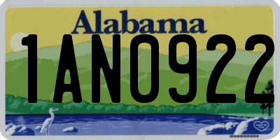 AL license plate 1AN0922