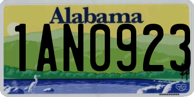 AL license plate 1AN0923