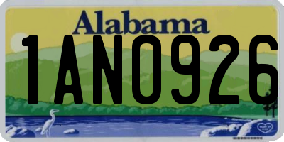 AL license plate 1AN0926