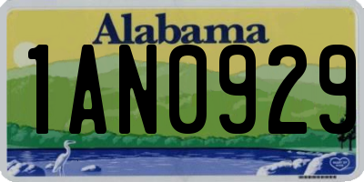 AL license plate 1AN0929