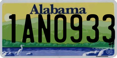 AL license plate 1AN0933