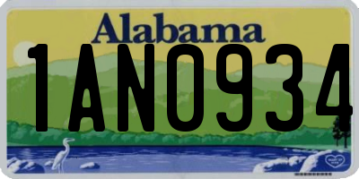 AL license plate 1AN0934