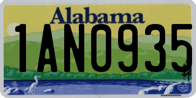 AL license plate 1AN0935
