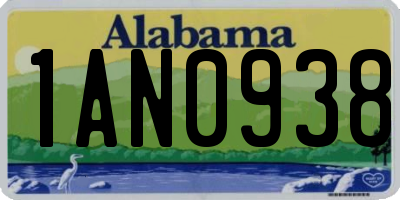 AL license plate 1AN0938