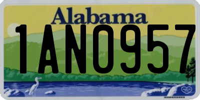 AL license plate 1AN0957