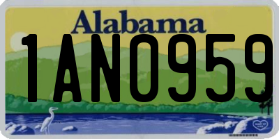 AL license plate 1AN0959