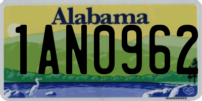 AL license plate 1AN0962