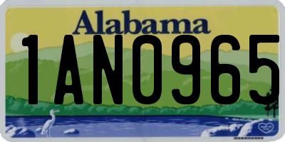 AL license plate 1AN0965