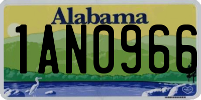 AL license plate 1AN0966