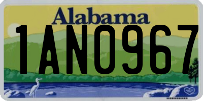 AL license plate 1AN0967