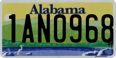 AL license plate 1AN0968