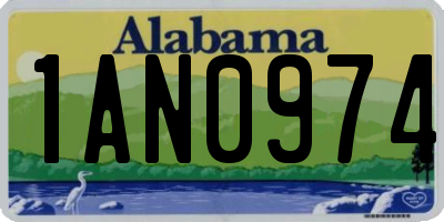 AL license plate 1AN0974