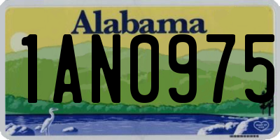 AL license plate 1AN0975