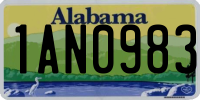 AL license plate 1AN0983
