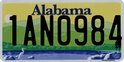 AL license plate 1AN0984
