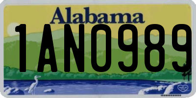 AL license plate 1AN0989