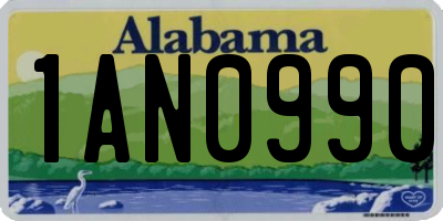 AL license plate 1AN0990