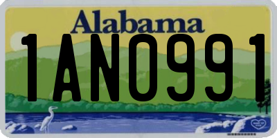 AL license plate 1AN0991