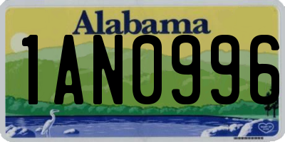 AL license plate 1AN0996