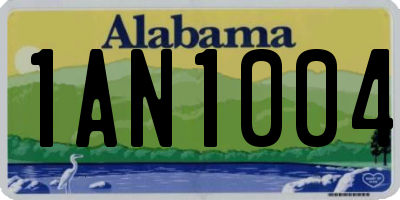 AL license plate 1AN1004