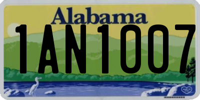 AL license plate 1AN1007