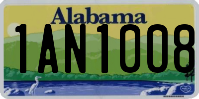 AL license plate 1AN1008
