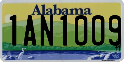 AL license plate 1AN1009