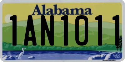 AL license plate 1AN1011