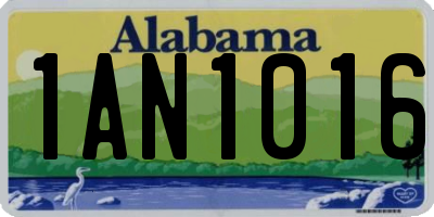 AL license plate 1AN1016