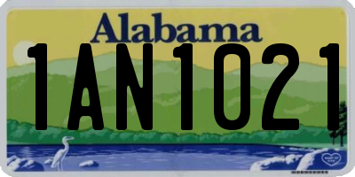 AL license plate 1AN1021