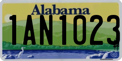 AL license plate 1AN1023