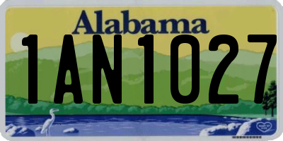 AL license plate 1AN1027