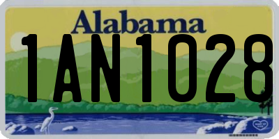 AL license plate 1AN1028