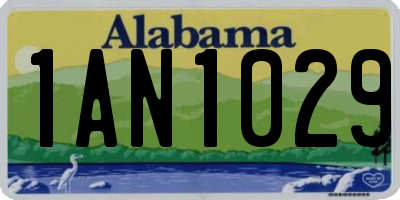 AL license plate 1AN1029