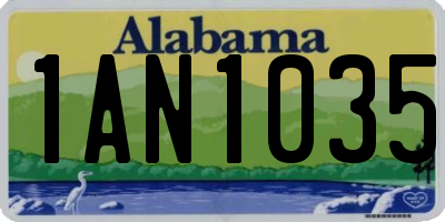 AL license plate 1AN1035