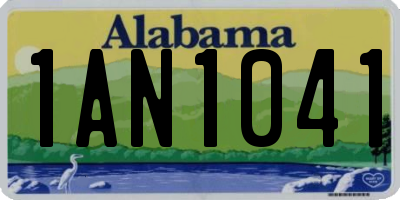 AL license plate 1AN1041