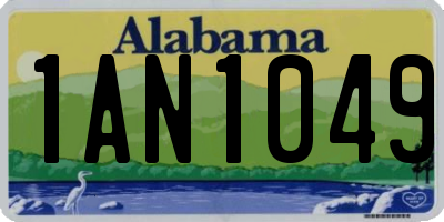 AL license plate 1AN1049