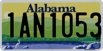 AL license plate 1AN1053