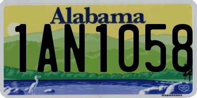 AL license plate 1AN1058